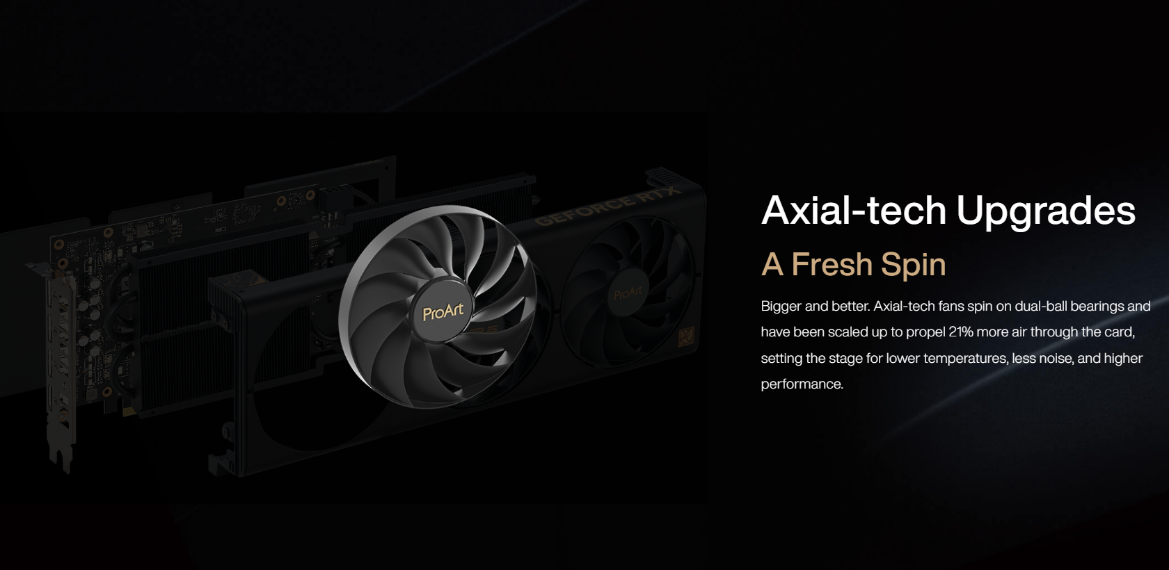 A large marketing image providing additional information about the product ASUS GeForce RTX 4060 Ti ProArt OC 16GB GDDR6 - Additional alt info not provided